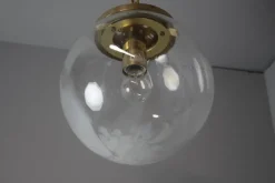 Clearance Pamono Vintage Glass Pendant Light by Kamenický Šenov, 1970s