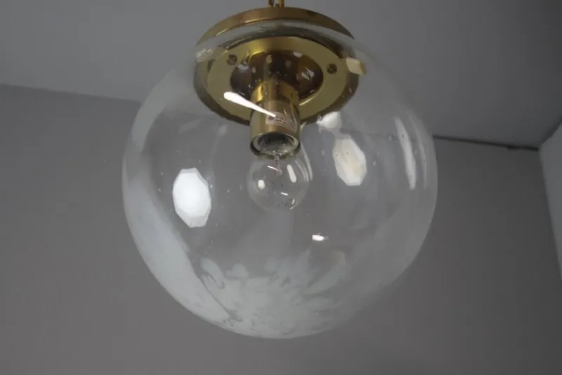Clearance Pamono Vintage Glass Pendant Light by Kamenický Šenov, 1970s