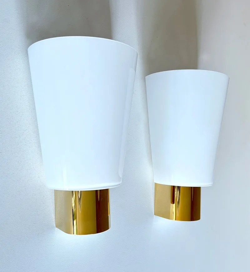 Pamono Vintage Glass Sconces from Limburg, Set of 2> Wall Lights & Sconces