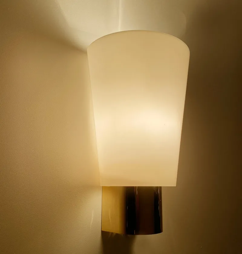 Pamono Vintage Glass Sconces from Limburg, Set of 2> Wall Lights & Sconces