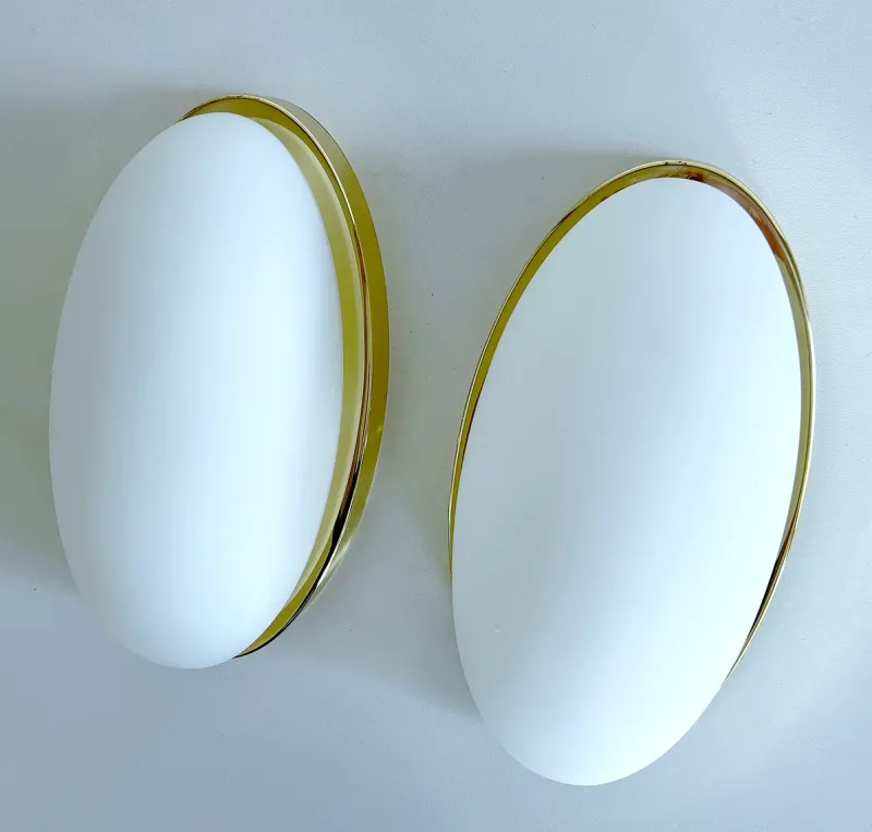 Hot Pamono Vintage Glass Sconces from Limburg, Set of 2