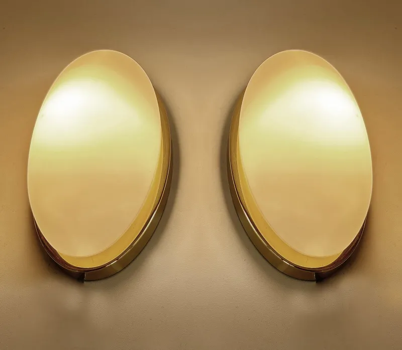 Hot Pamono Vintage Glass Sconces from Limburg, Set of 2