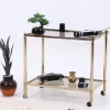 Pamono Vintage Glass Serving Cart, 1960s> Serving Bar Carts & Trolleys