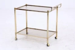 Pamono Vintage Glass Serving Cart, 1960s><noscript><img width=