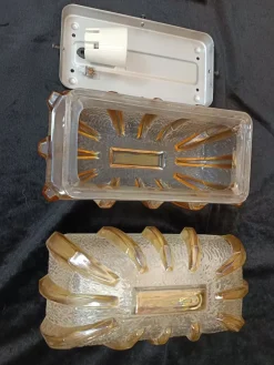 Pamono Vintage Glass Wall Lights, 1970s, Set of 2><noscript><img width=