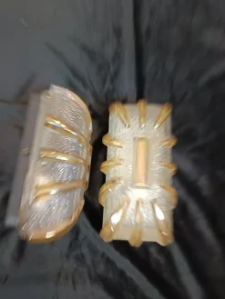 Pamono Vintage Glass Wall Lights, 1970s, Set of 2><noscript><img width=
