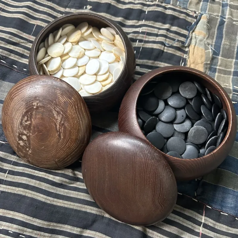 Sale Pamono Vintage Go Game Board Goban Kaya, Japan, 1920, Set of 3