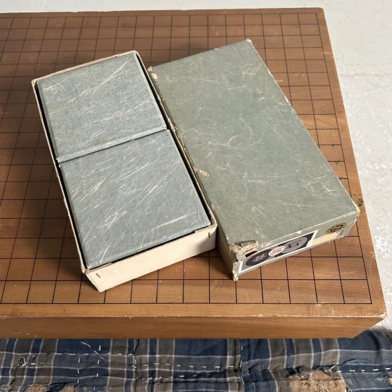 Pamono Vintage Go Game Board Goban Kaya, Japan, 1950s, Set of 3