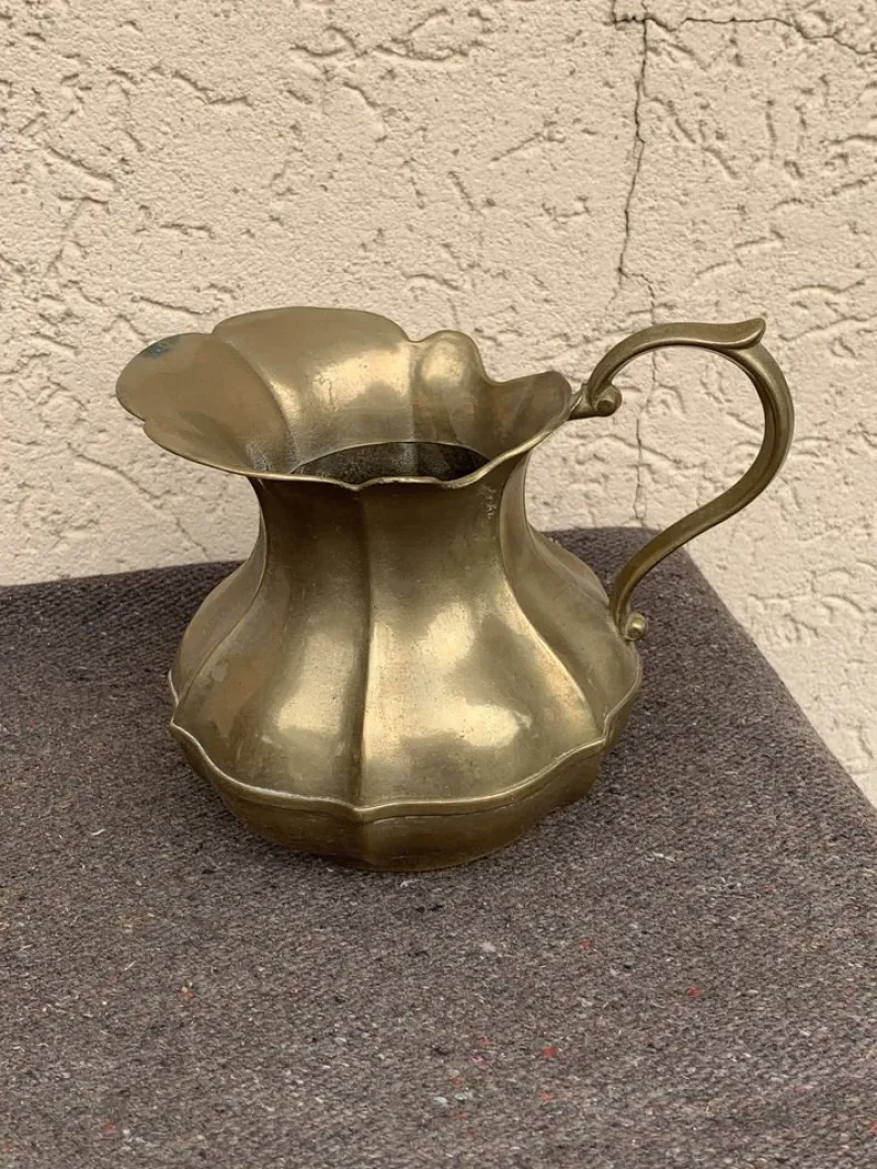 Online Pamono Vintage Gold Brass Jug