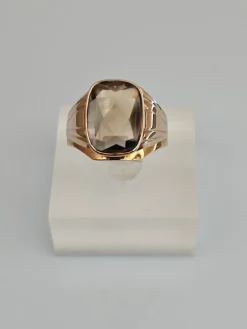 Pamono Vintage Gold Ring with Quartz, 1966><noscript><img width=
