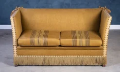 Hot Pamono Vintage Green and Yellow Velvet Knole Sofa, 1950s
