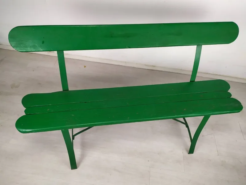 Pamono Vintage Green Garden Bench> Garden Seating