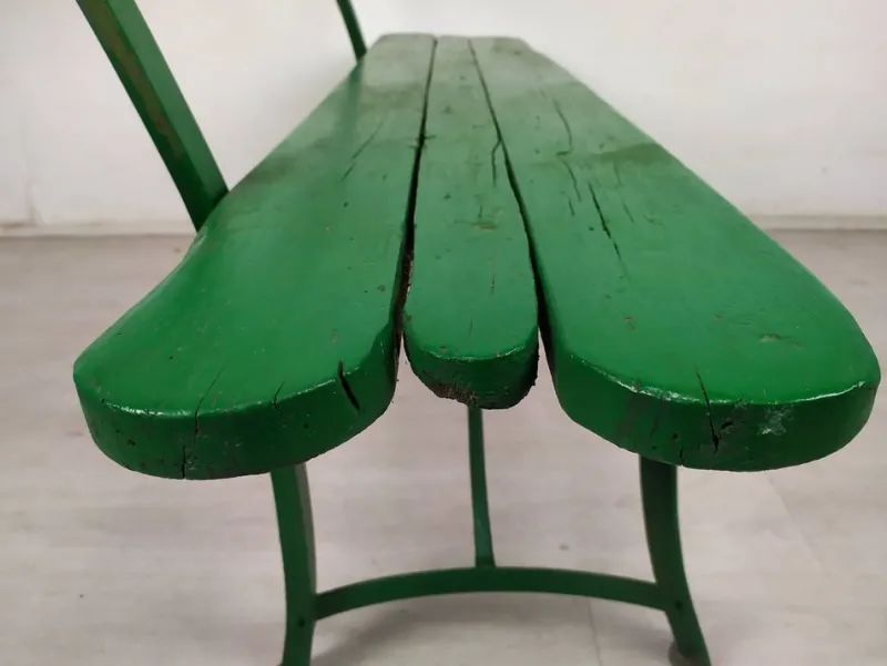 Pamono Vintage Green Garden Bench> Garden Seating
