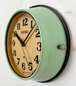 Pamono Vintage Green Ships Wall Clock from Seiko, 1970s><noscript><img width=