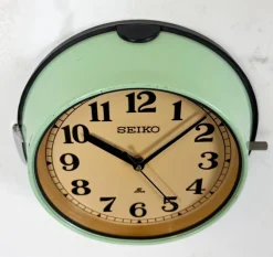 Pamono Vintage Green Ships Wall Clock from Seiko, 1970s><noscript><img width=