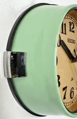 Pamono Vintage Green Ships Wall Clock from Seiko, 1970s><noscript><img width=