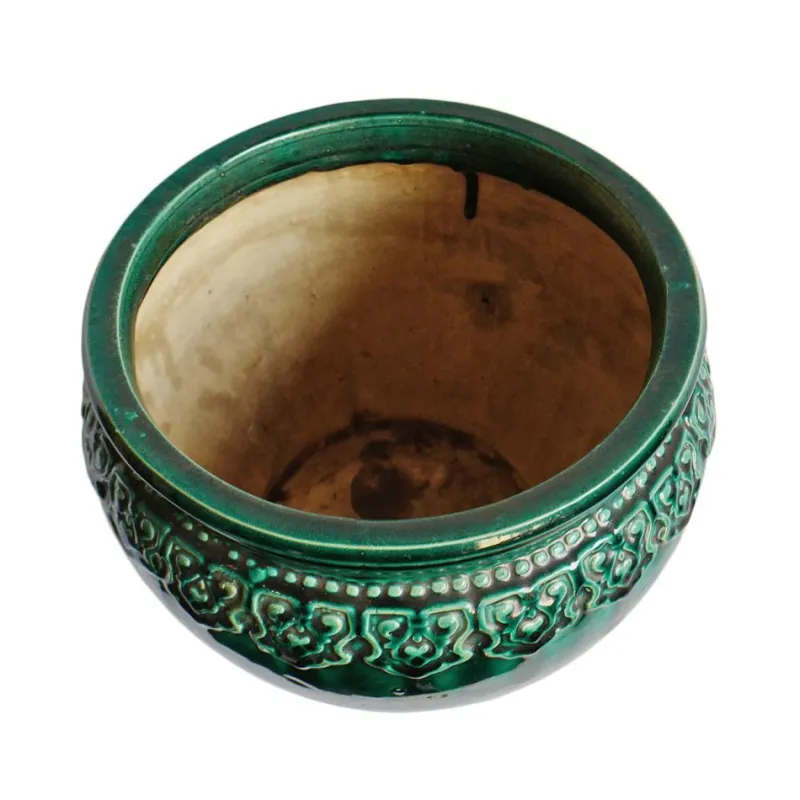 Pamono Vintage Green Vietnam Ceramic Pot