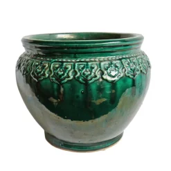 Pamono Vintage Green Vietnam Ceramic Pot