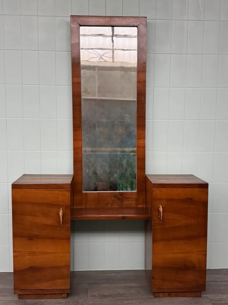 Pamono Vintage Hallway Furniture with Mirror, 1930s> Dressing Tables
