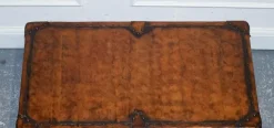 Pamono Vintage Hand-Dyed Brown Leather Lockable Storage Trunk