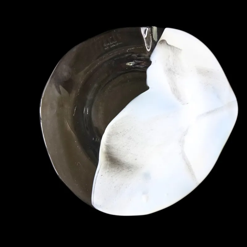 Pamono Vintage Handmade Art Glass Plate from Richard Art Collection, Sweden, 1980s> Dinner Plates & Bowls
