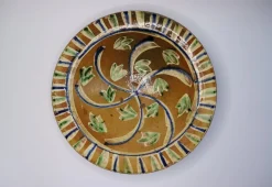 Pamono Vintage Handmade Clay Bowl or Plate, 1930s