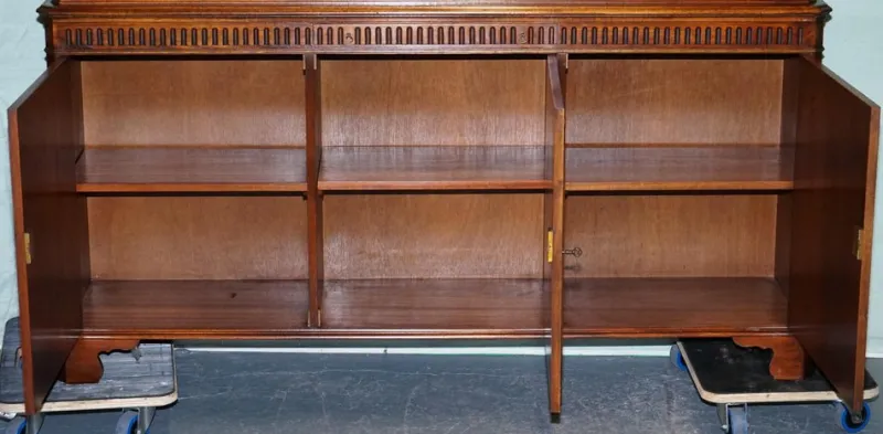 Pamono Vintage Hardwood Breakfront Display Bookcase from Bevan Funnell> Shelves & Wall Units