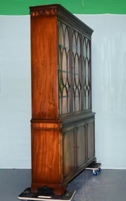 Pamono Vintage Hardwood Breakfront Display Bookcase from Bevan Funnell><noscript><img width=