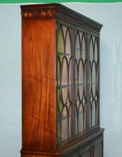 Pamono Vintage Hardwood Breakfront Display Bookcase from Bevan Funnell><noscript><img width=