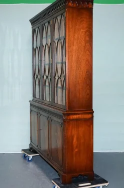 Pamono Vintage Hardwood Breakfront Display Bookcase from Bevan Funnell><noscript><img width=