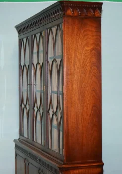 Pamono Vintage Hardwood Breakfront Display Bookcase from Bevan Funnell><noscript><img width=