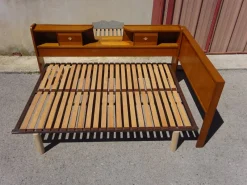 Pamono Vintage Headboard in Light Oak, 1970s> Beds & Bedroom Sets