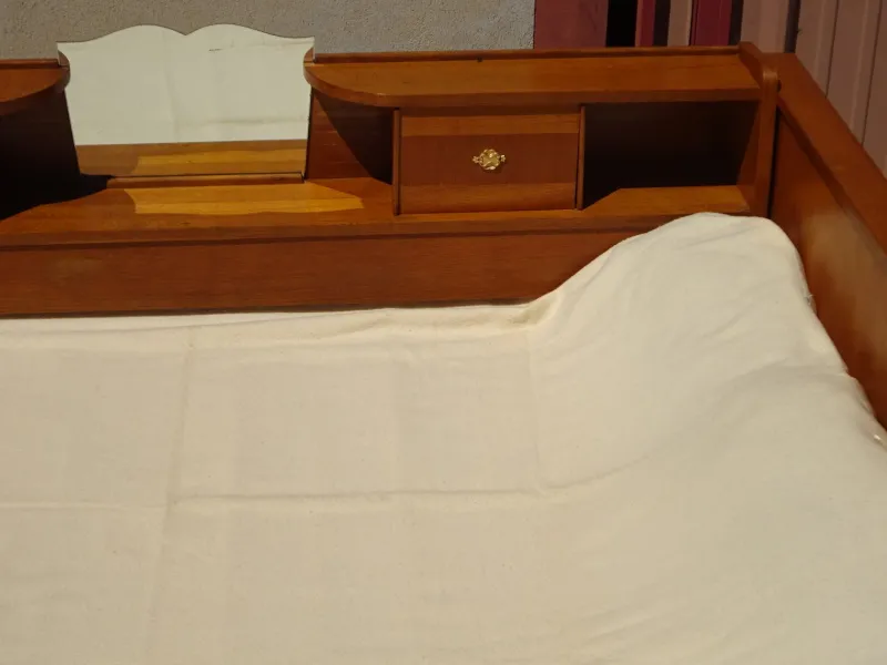Pamono Vintage Headboard in Light Oak, 1970s> Beds & Bedroom Sets