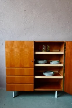 Pamono Vintage Highboard inn Wood, 1950s><noscript><img width=