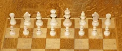 Pamono Vintage Honey Oak Chess Board Coffee Table With Chess Set><noscript><img width=