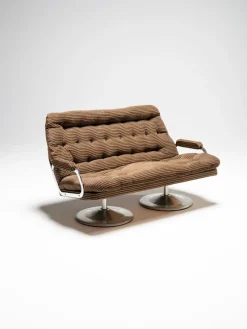 Pamono Vintage Hungarian Space Age Sofa and Chairs, 1950s, Set of 3><noscript><img width=