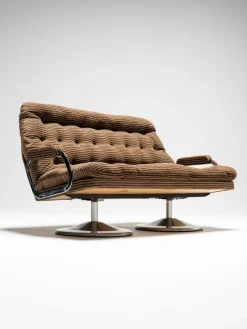 Pamono Vintage Hungarian Space Age Sofa and Chairs, 1950s, Set of 3><noscript><img width=