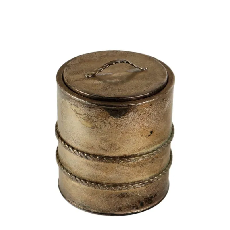 Pamono Vintage Ice Bucket, Mazzucconi, Florence in Metal, Italy, 1970s> Ice Buckets & Wine Coolers