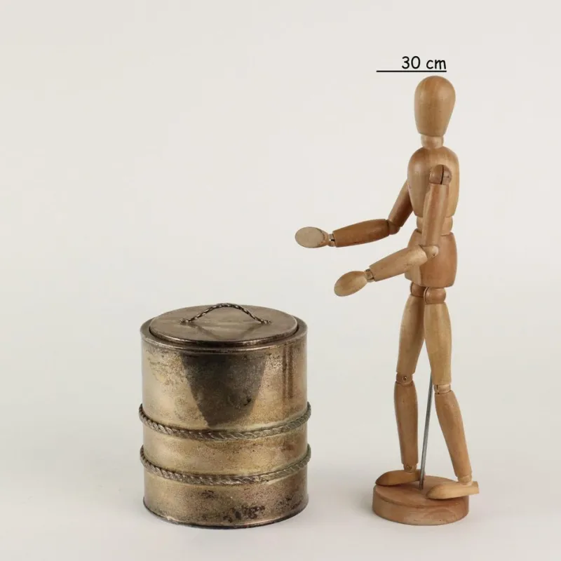 Pamono Vintage Ice Bucket, Mazzucconi, Florence in Metal, Italy, 1970s> Ice Buckets & Wine Coolers
