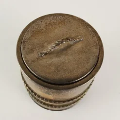 Pamono Vintage Ice Bucket, Mazzucconi, Florence in Metal, Italy, 1970s><noscript><img width=