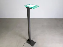 Pamono Vintage ID-S Floor Lamp in Glass by Ettore Sottsass for Staff