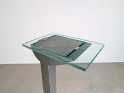 Pamono Vintage ID-S Floor Lamp in Glass by Ettore Sottsass for Staff