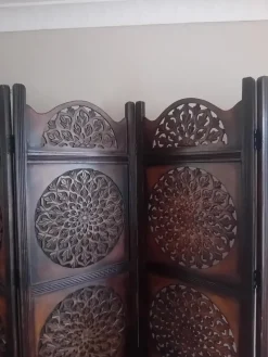 Hot Pamono Vintage Indian Hand Carved Hardwood Room Divider