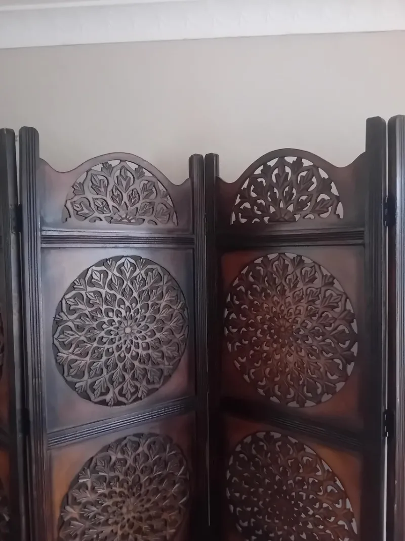 Hot Pamono Vintage Indian Hand Carved Hardwood Room Divider