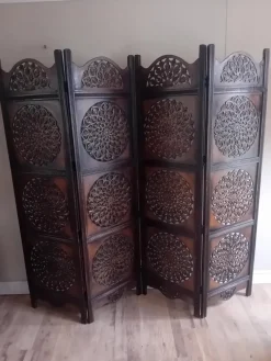 Hot Pamono Vintage Indian Hand Carved Hardwood Room Divider
