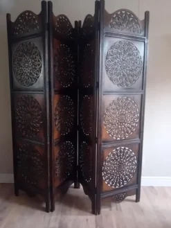 Hot Pamono Vintage Indian Hand Carved Hardwood Room Divider