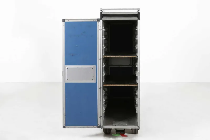 Pamono Vintage Industrial Blue Airplane Trolley, 1980> Serving Bar Carts & Trolleys