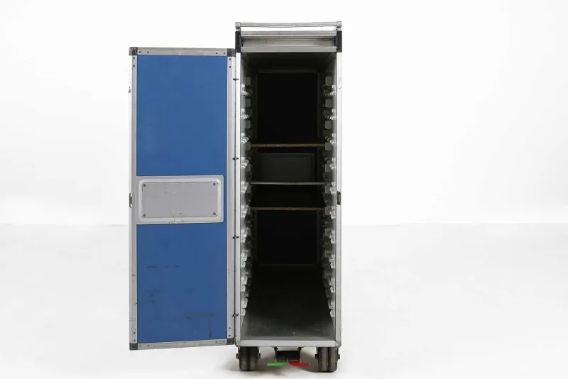 Pamono Vintage Industrial Blue Airplane Trolley, 1980> Serving Bar Carts & Trolleys