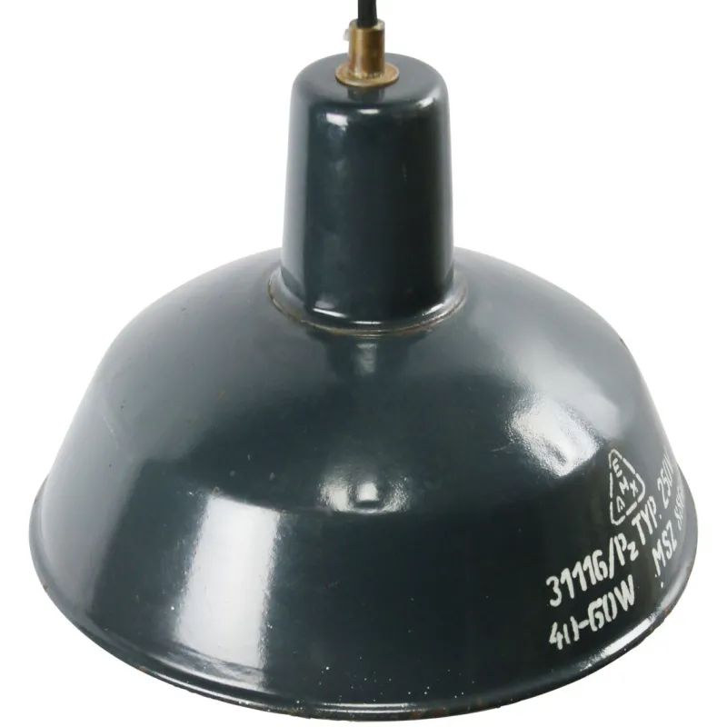 Discount Pamono Vintage Industrial Blue Enamel Factory Pendant Light