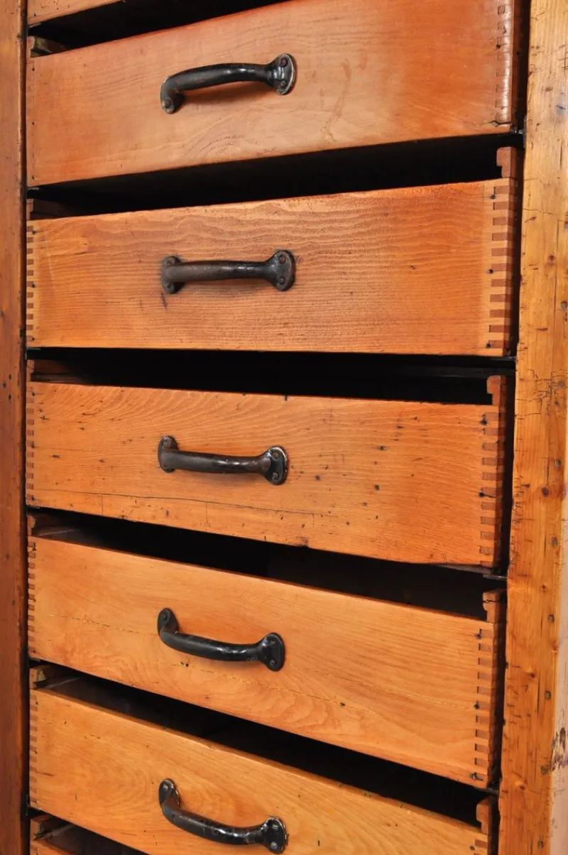 Online Pamono Vintage Industrial Chest of Drawers in Beech, 1930s